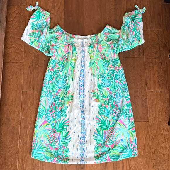 Lilly Pulitzer Maryellen off the Shoulder Dress - Picture 2 of 13